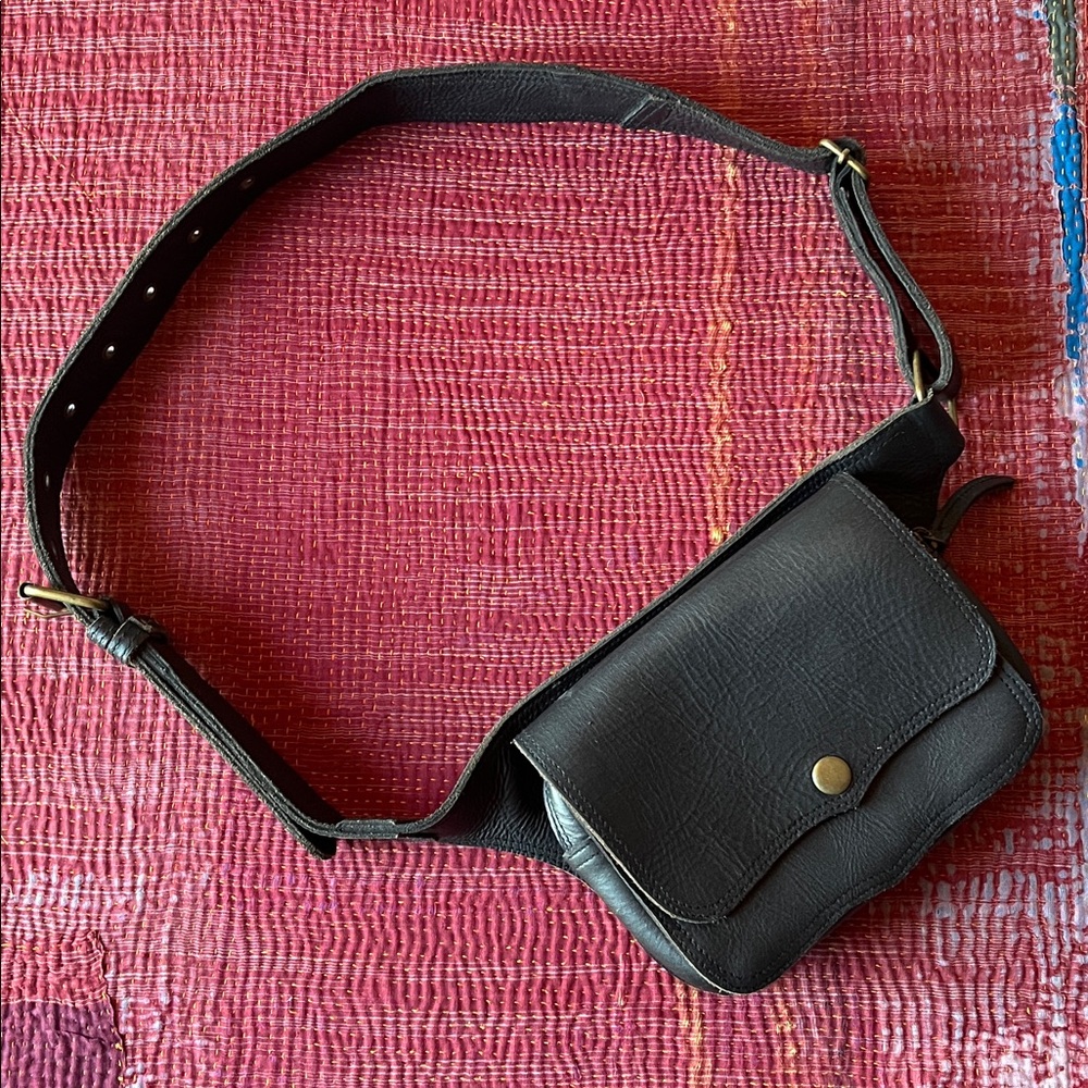 Handmade Black Leather Travel Bag + Belt 🔥 - Picture 13 of 13